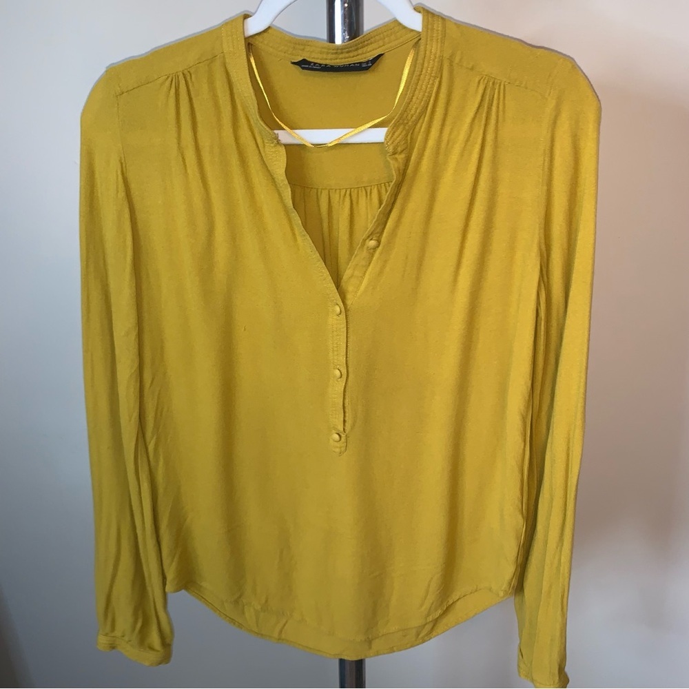 Zara Mustard Yellow Blouse